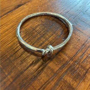 kate spade Silver Knot Hinged Bangle Bracelet